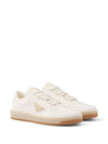 Downtown Nappa Leather Low Top Sneakers Ivory - PRADA - BALAAN 3