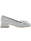 Logo Buckle Patent Leather Pumps White - MIU MIU - BALAAN 3