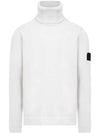 Shadow Project Wool Turtleneck White - STONE ISLAND - BALAAN 3