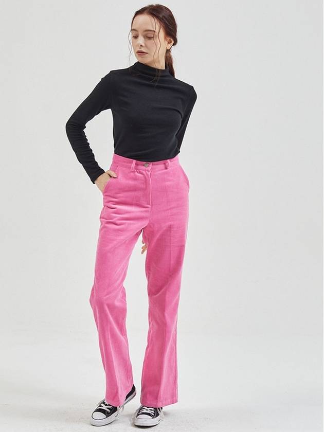 Corduroy Bootcut Slacks Pink - MANAVIS7 - BALAAN 5