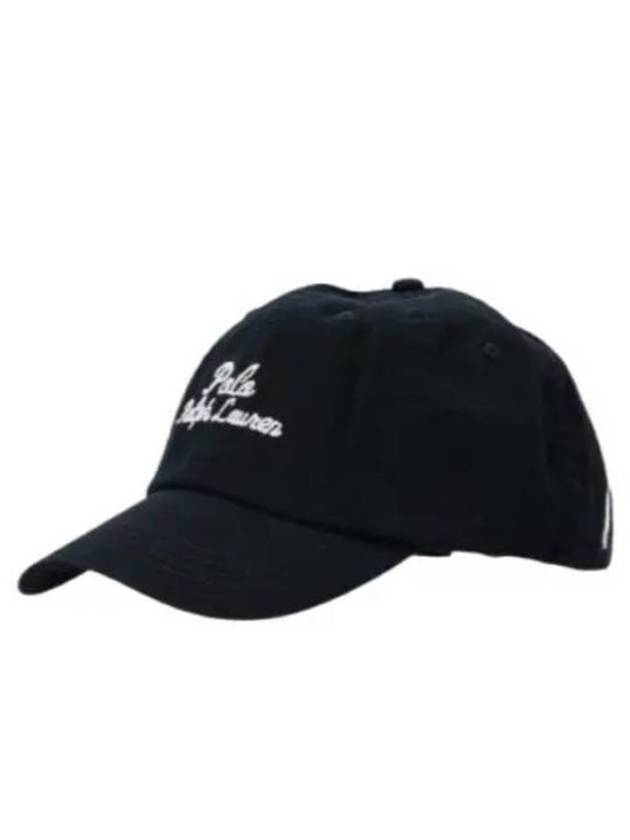 Chain Stitch Logo Ball Cap Black - POLO RALPH LAUREN - BALAAN 2