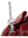 Chrissy Logo Small Leather Bucket Bag Red - VIVIENNE WESTWOOD - BALAAN.