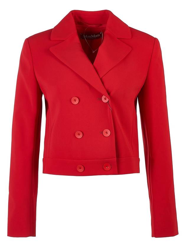 Women's Acciaio Caddy Crop Jacket Red - MAX MARA - BALAAN 2