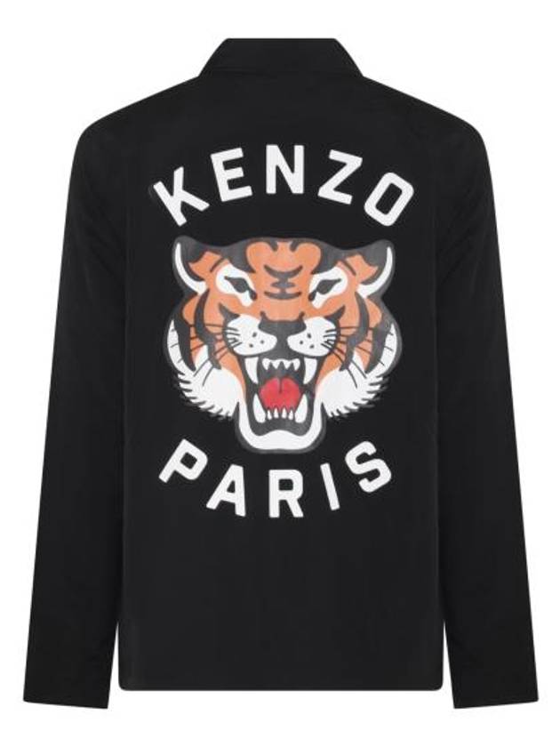 Lucky Tiger Quilted Coach Jacket Black - KENZO - BALAAN 4