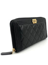 Lambskin boy long wallet gold plated - CHANEL - BALAAN 2