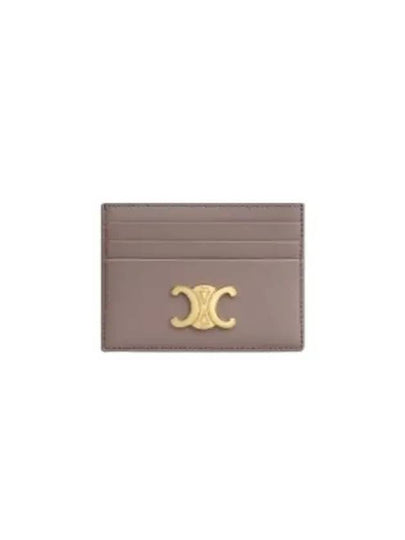 Triomphe Shiny Calfskin Card Wallet Pebble - CELINE - BALAAN 2