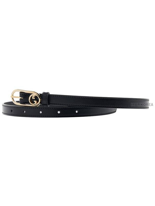 Round Interlocking G Belt Black - GUCCI - BALAAN 3