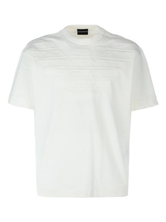 Heavy Jersey Logo Short Sleeve T-Shirt White - EMPORIO ARMANI - BALAAN 1