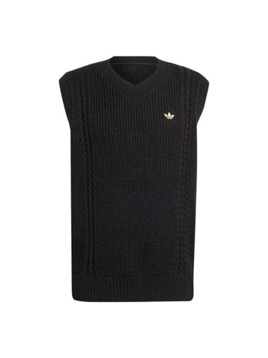 70S Knit Vest Shadow Black - ADIDAS - BALAAN 1