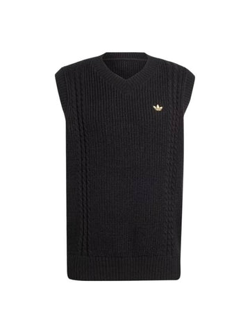 70S Knit Vest Shadow Black - ADIDAS - BALAAN 1