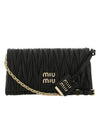 Matelasse Nappa Leather Shoulder Bag Black - MIU MIU - BALAAN 1