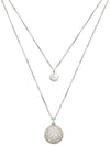 Sublima Layered Pendant Rhodium Necklace Silver - SWAROVSKI - BALAAN 1