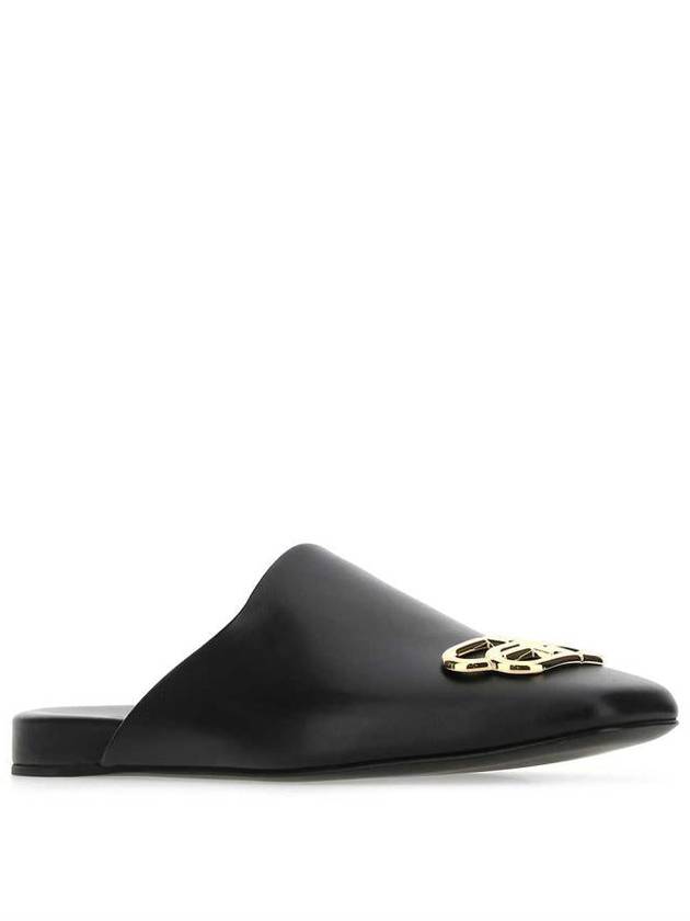 BB Logo Leather Mule Black - BALENCIAGA - BALAAN 3