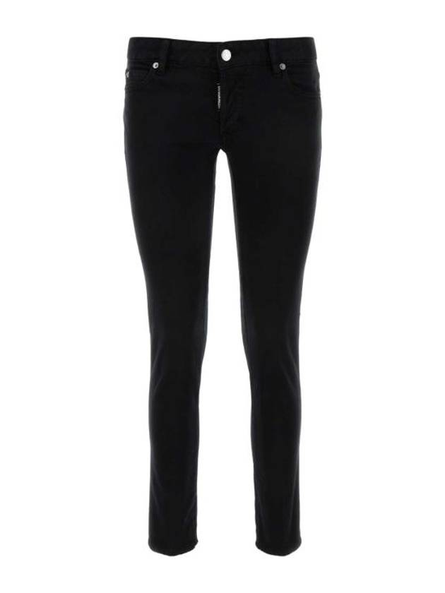 Jennifer Cropped Skinny Jeans Black - DSQUARED2 - BALAAN 1