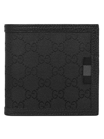 GG Supreme Canvas Nylon Half Wallet Black - GUCCI - BALAAN 1