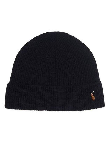 Pony Logo Beanie Black - POLO RALPH LAUREN - BALAAN 1