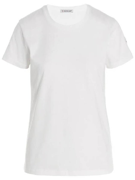 Women s Round T Shirt White 8C732 00 V8058 033 - MONCLER - BALAAN 2