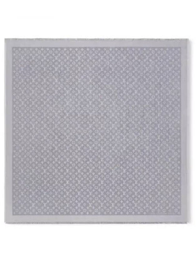 Monogram Wool Silk Scarf Grey - LOUIS VUITTON - BALAAN 2