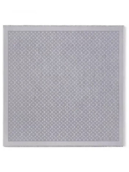 Monogram Wool Silk Scarf Grey - LOUIS VUITTON - BALAAN 2