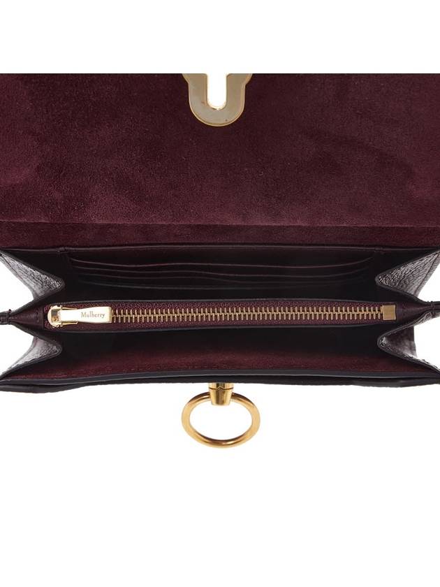 Amberley Gold Plated Oxblood Classic Grain Leather Medium Wallet Brown - MULBERRY - BALAAN 11