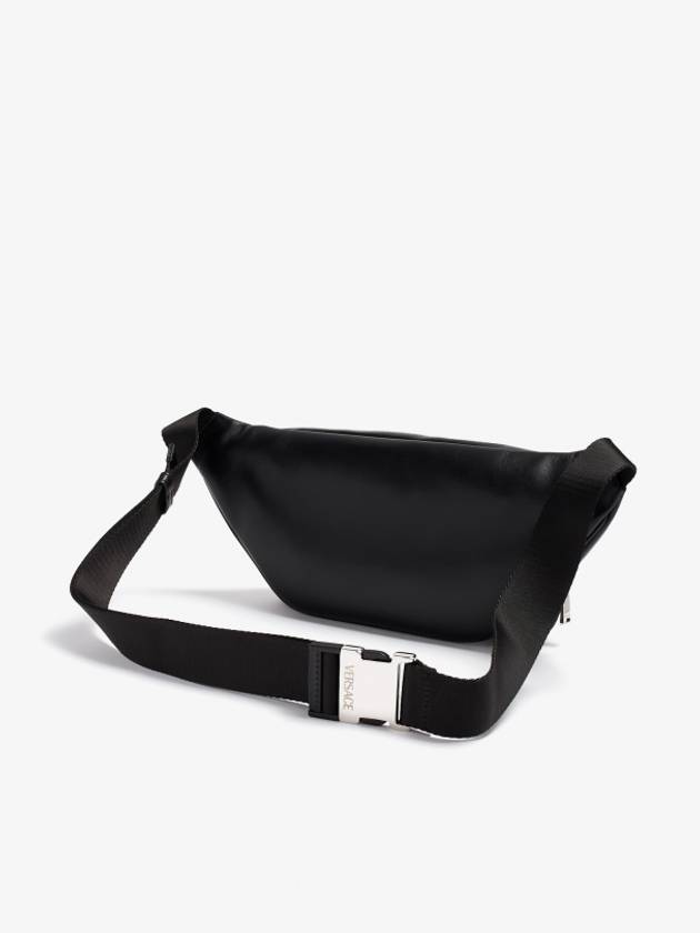 Calf Leather Belt Bag Black - VERSACE - BALAAN 4