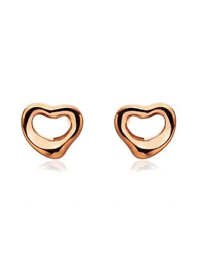 Elsa Peretti Open Heart Earrings Rose Gold - TIFFANY & CO. - BALAAN 2