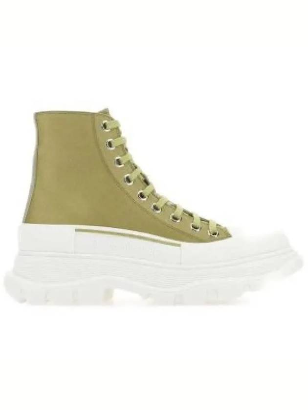 Women's Tread Slick High Top Sneakers Green - ALEXANDER MCQUEEN - BALAAN 2