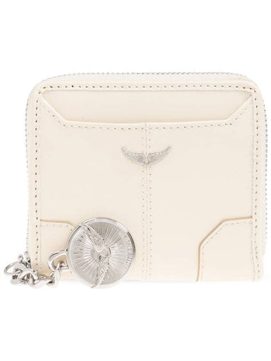 Zadig & Voltaire Wallet With Logo, Women's, Cream - ZADIG & VOLTAIRE - BALAAN 1