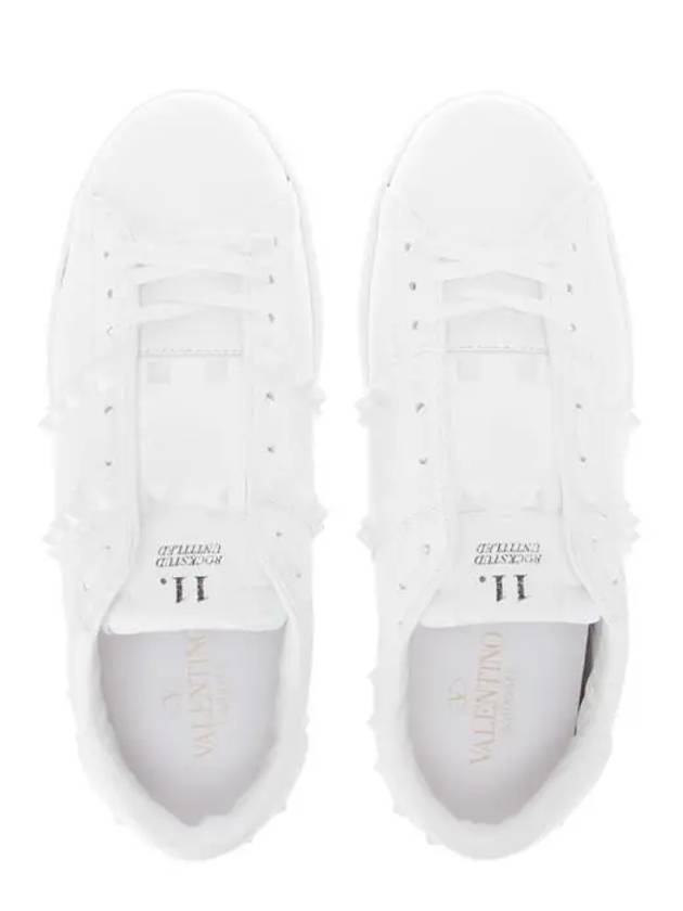 Rockstud Untitled Low Top Sneakers White - VALENTINO - BALAAN 6