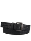 Intrecciato Leather Belt Black - BOTTEGA VENETA - BALAAN 2