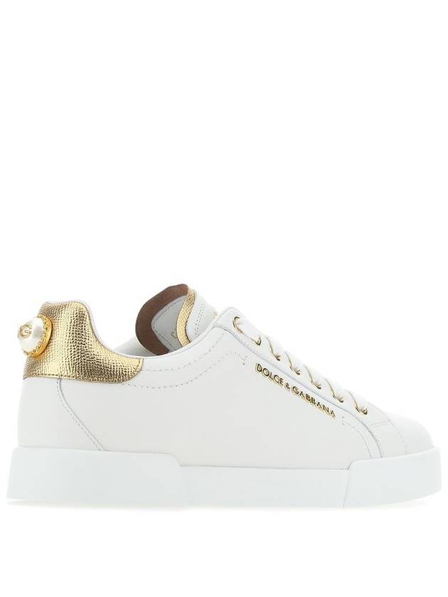 lettering Portofino sneakers white gold - DOLCE&GABBANA - BALAAN 4