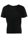 Pleated Short Slevee T-Shirt Black - ISSEY MIYAKE - BALAAN 2