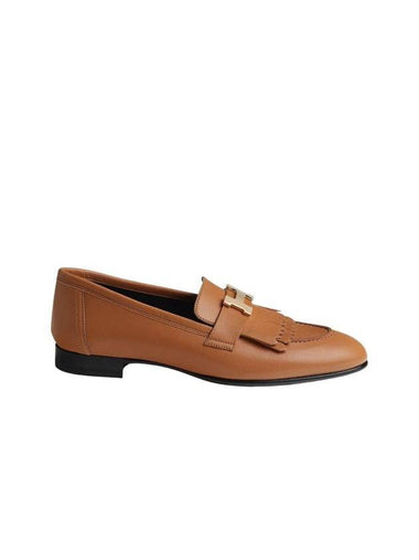 Gold Hardware Royal Goatskin Loafers Natural - HERMES - BALAAN 1