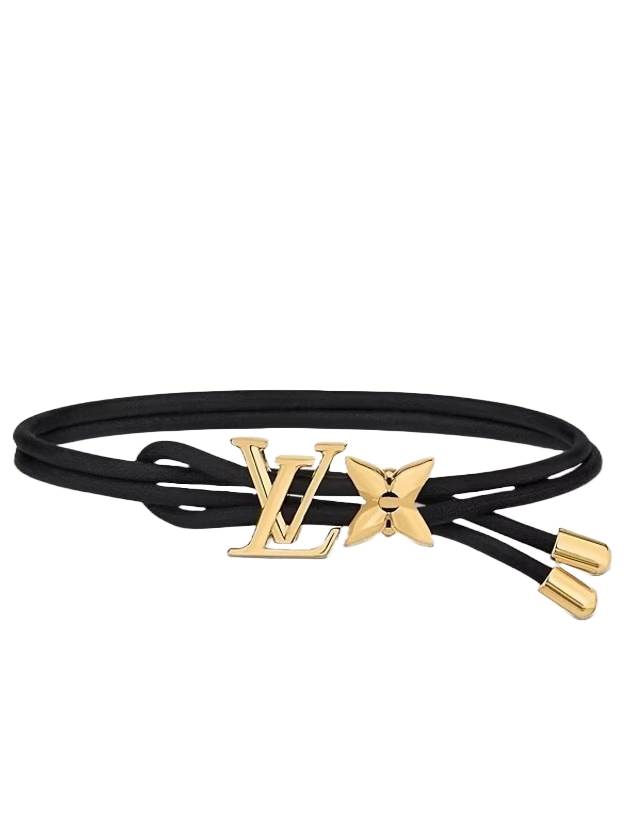 LV Flower Bloom Bracelet Black - LOUIS VUITTON - BALAAN 1