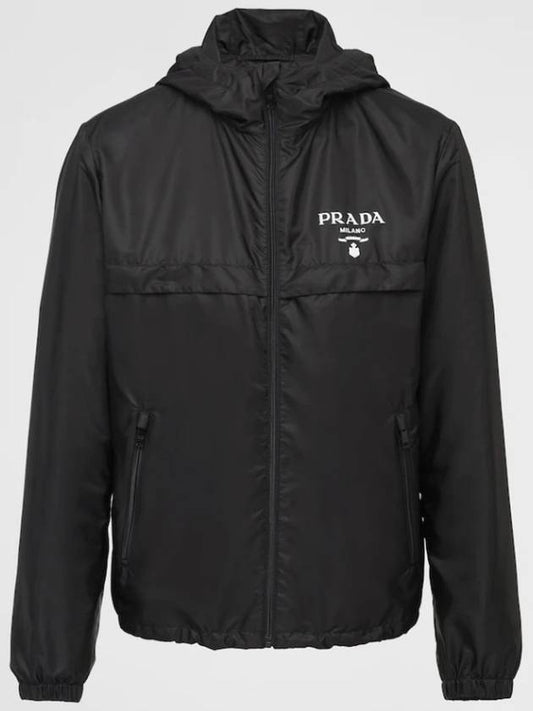 Re-nylon hooded blouson jacket - PRADA - BALAAN 1