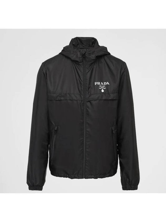 Re-nylon hooded blouson jacket - PRADA - BALAAN 1