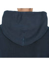 Old Effect Cotton Diagonal Fleece Hoodie Navy - STONE ISLAND - BALAAN 10