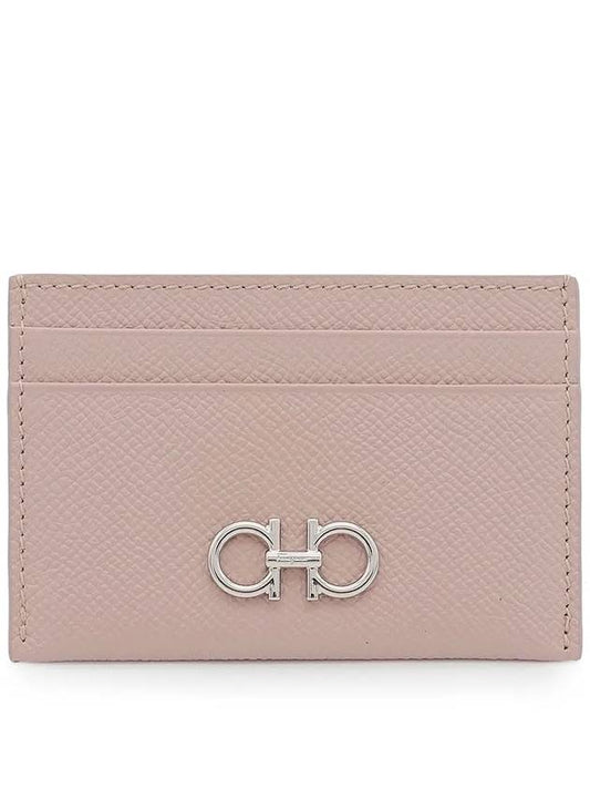 Ferragamo Gancini card wallet 22 0007 BLUSH PINK 0774992 - SALVATORE FERRAGAMO - BALAAN 1