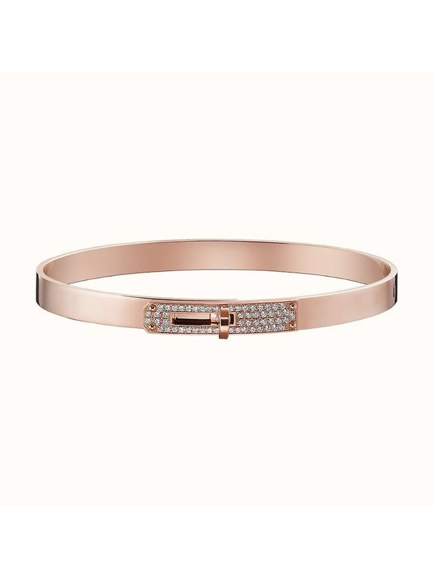 Kelly diamond small bracelet rose gold - HERMES - BALAAN 1