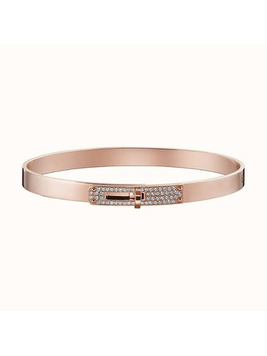 Kelly Diamond Small Bracelet Rose Gold - HERMES - BALAAN 1