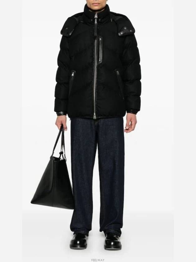 Wool Cashmere Down Jacket Black - TOM FORD - BALAAN 6