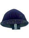 01152 004 Clothespin pattern purple gray beanie - MOSCHINO - BALAAN 2