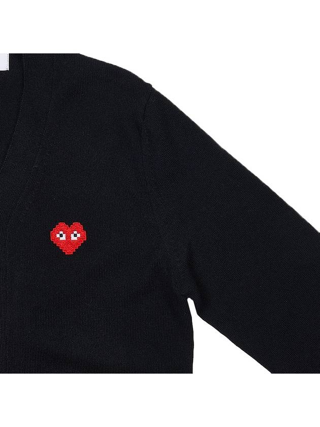 Men's Pixel Logo Patch Cardigan P1N084 BLACK - COMME DES GARCONS - BALAAN 4