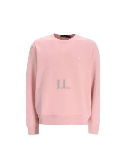 Embroidered Pony Logo Crew Neck Cotton Sweatshirt Pink - POLO RALPH LAUREN - BALAAN 2