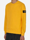 Wappen Patch Crew Neck Sweatshirt Yellow - STONE ISLAND - BALAAN 3