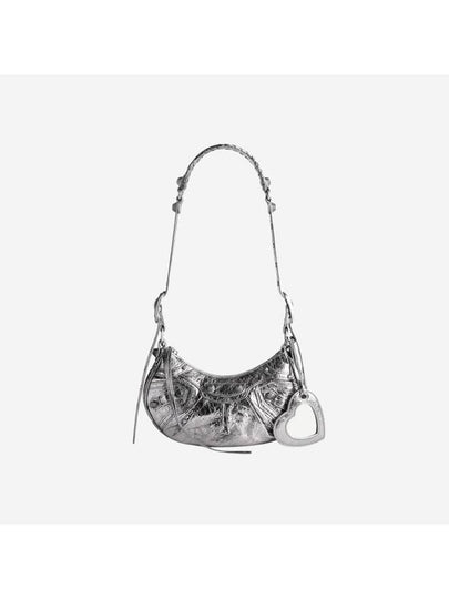 Metallic Le Cagol XS Lambskin Shoulder Bag Dark Silver - BALENCIAGA - BALAAN 2