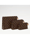 Trio Toilet Monogram Coated Canvas Pouch Bag Brown - LOUIS VUITTON - BALAAN 3