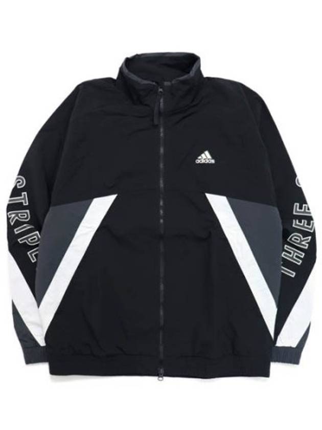 Worthing Oversized Fit Woven Full Zip Jacket Black - ADIDAS - BALAAN 1