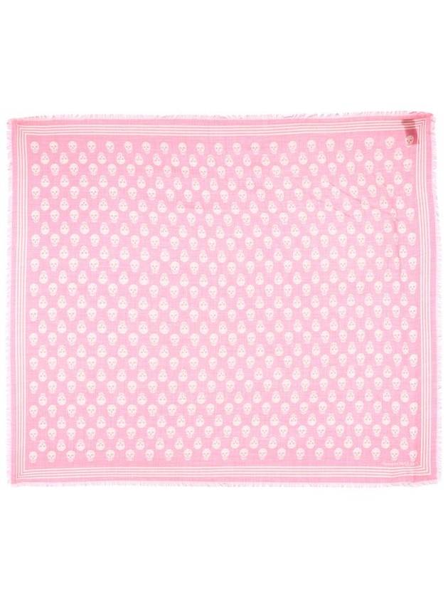 Skull Wool Scarf Pink - ALEXANDER MCQUEEN - BALAAN 2