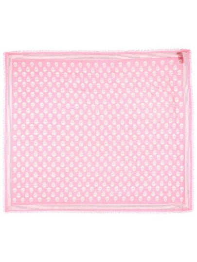 Skull Wool Scarf Pink - ALEXANDER MCQUEEN - BALAAN 2